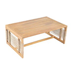 Set divano da conversazione per esterni ModernLuxe, set di mobili da patio in legno di acacia, divano a 3 posti e poltrone con 2 tavolini da caffè, teak
