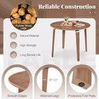 Costway Set Tavolo da Pranzo 3 PZ/5 PZ con 2/4 Sedie Imbottite, Tavolo da Pranzo Rotondo Beige e Naturale/Grigio e Noce
