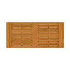 Set da pranzo da esterno Famapy in HDPE effetto legno di teak naturale, tavolo da patio resistente agli agenti atmosferici con foro per ombrellone, set da giardino e patio