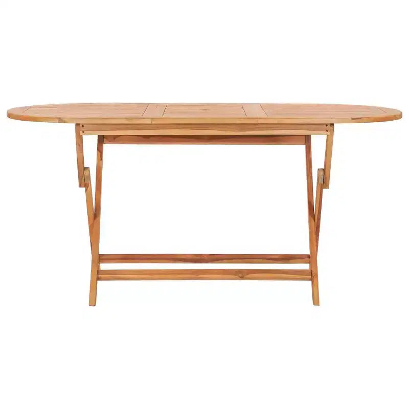 vidaXL Tavolo e sedie da giardino in teak naturale