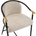 Set di 3 sgabelli da bancone contemporanei Christopher Knight Home Kun in tessuto bouclé con tavolo lungo scanalato