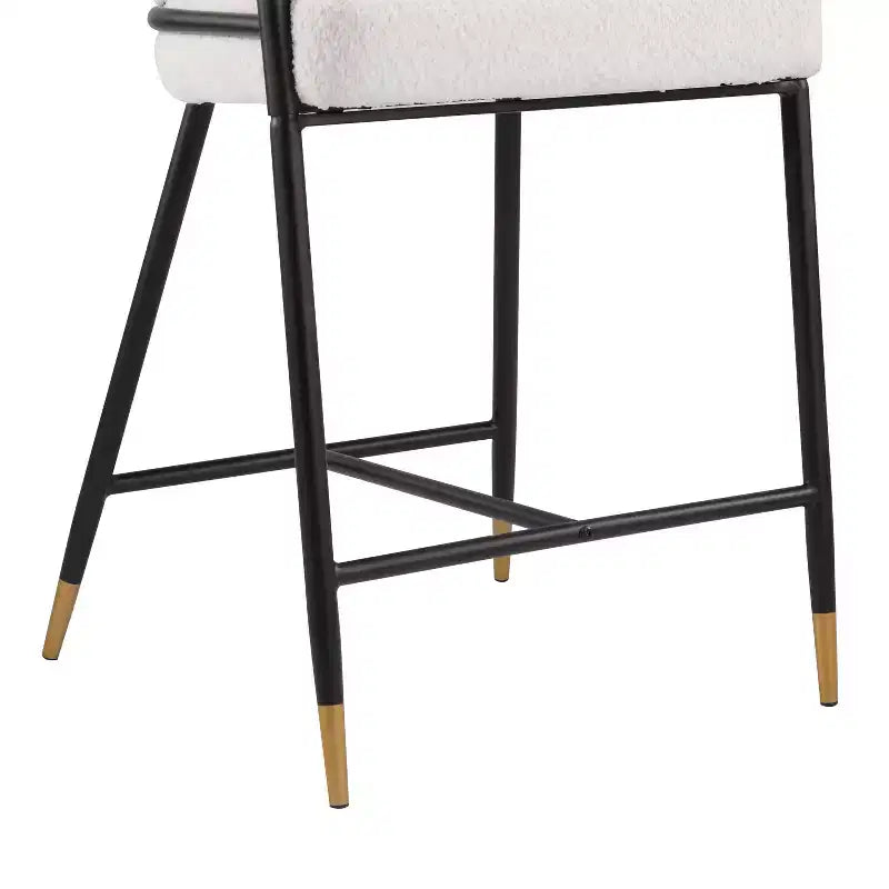 Set di 3 sgabelli da bancone contemporanei Christopher Knight Home Kun in tessuto bouclé con tavolo lungo scanalato