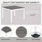 Set da pranzo moderno GDFStudio Roseanne da 5 pezzi in legno di gomma con 4 sedie imbottite in lino
