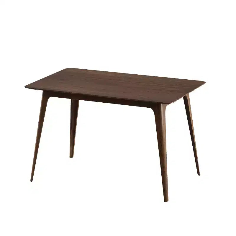 Set da pranzo minimalista in legno per 4 persone, set da 5 pezzi con tavolo rettangolare per piccoli spazi e 4 sedie imbottite per cucina