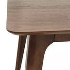 Set da pranzo minimalista in legno per 4 persone, set da 5 pezzi con tavolo rettangolare per piccoli spazi e 4 sedie imbottite per cucina