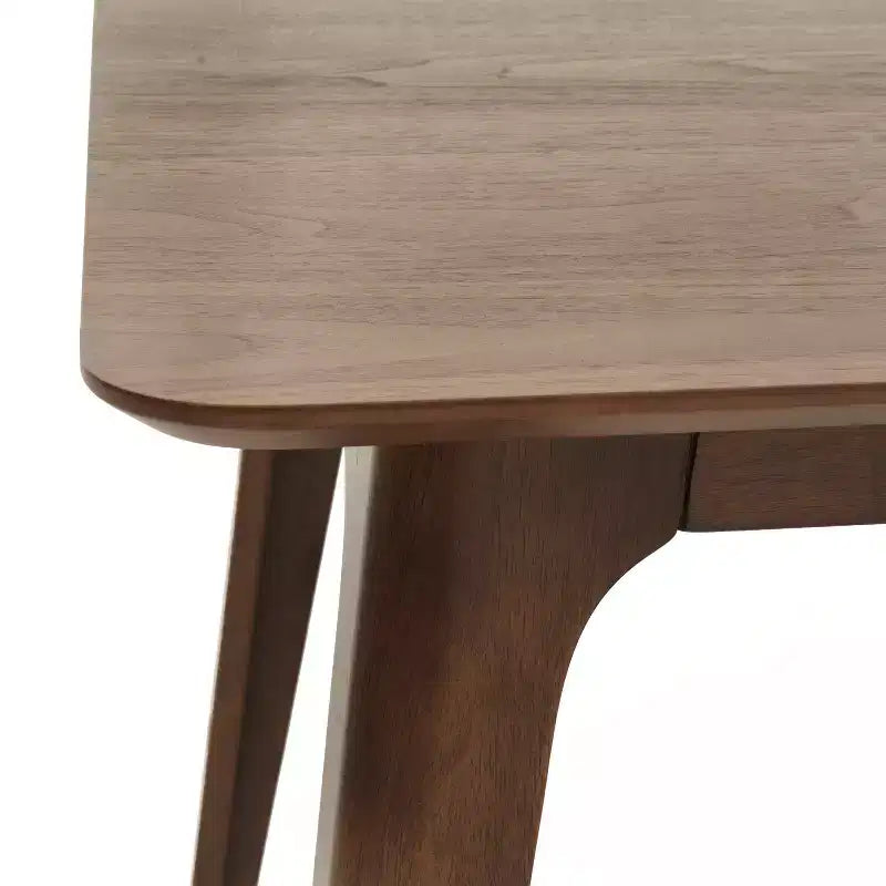 Set da pranzo minimalista in legno per 4 persone, set da 5 pezzi con tavolo rettangolare per piccoli spazi e 4 sedie imbottite per cucina