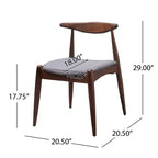 Set da pranzo minimalista in legno per 4 persone, set da 5 pezzi con tavolo rettangolare per piccoli spazi e 4 sedie imbottite per cucina