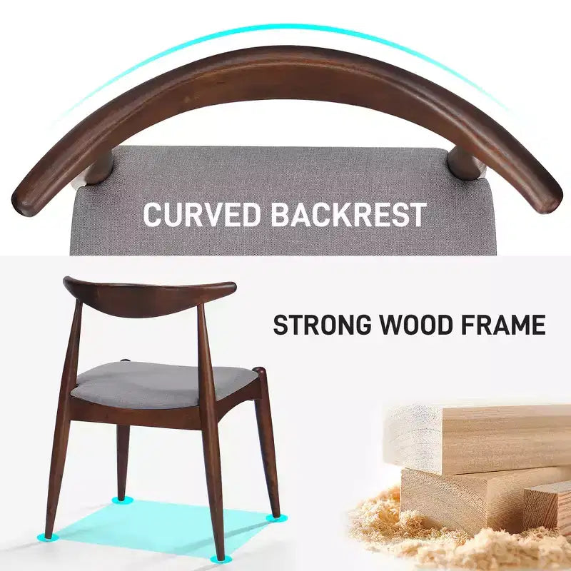 Set da pranzo minimalista in legno per 4 persone, set da 5 pezzi con tavolo rettangolare per piccoli spazi e 4 sedie imbottite per cucina