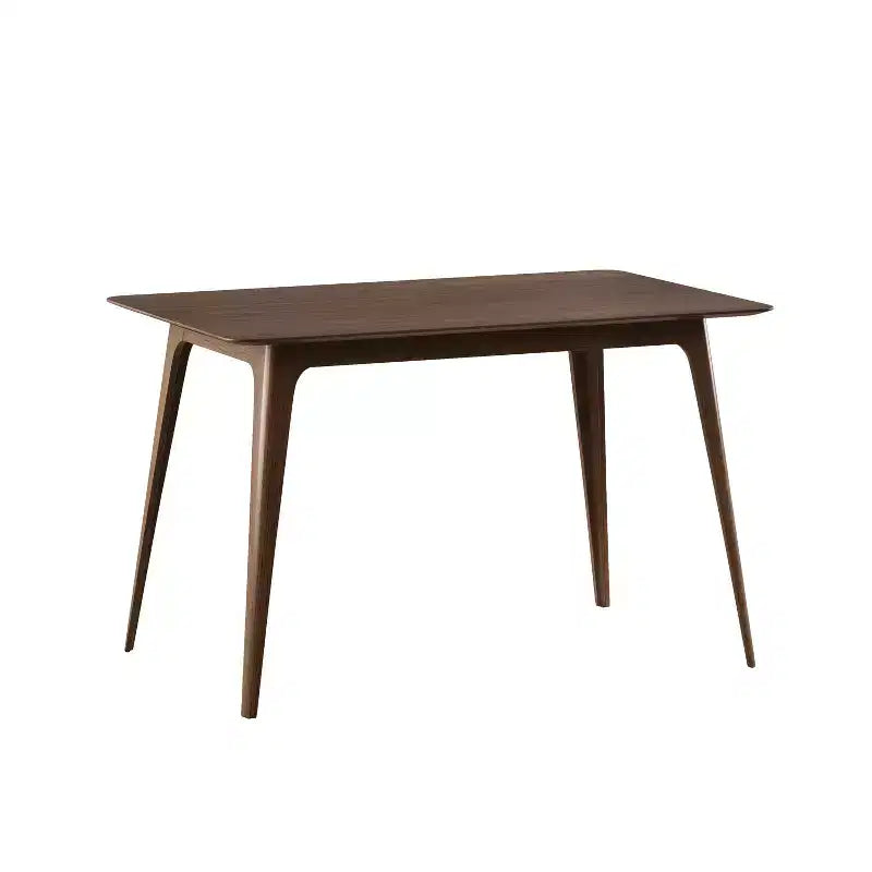 Set da pranzo minimalista in legno per 4 persone, set da 5 pezzi con tavolo rettangolare per piccoli spazi e 4 sedie imbottite per cucina