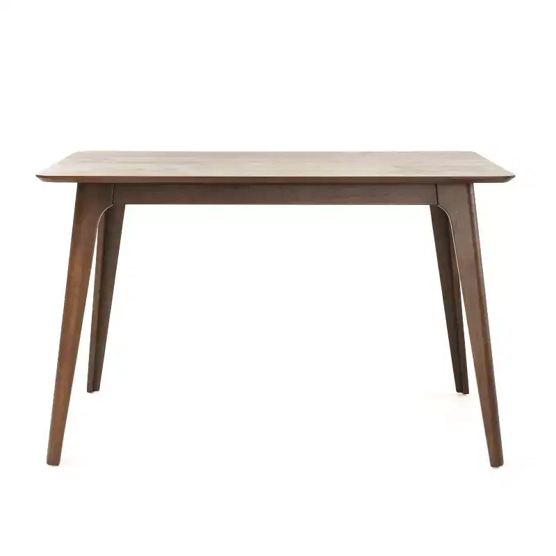 Set da pranzo minimalista in legno per 4 persone, set da 5 pezzi con tavolo rettangolare per piccoli spazi e 4 sedie imbottite per cucina