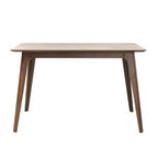 Set da pranzo minimalista in legno per 4 persone, set da 5 pezzi con tavolo rettangolare per piccoli spazi e 4 sedie imbottite per cucina
