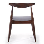 Set da pranzo minimalista in legno per 4 persone, set da 5 pezzi con tavolo rettangolare per piccoli spazi e 4 sedie imbottite per cucina