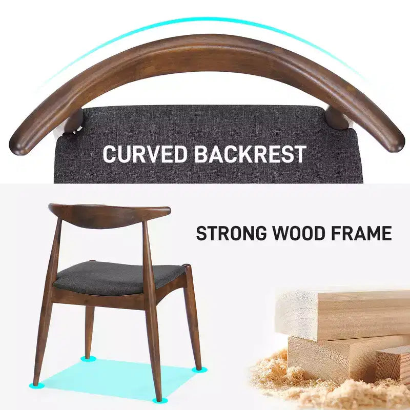 Set da pranzo minimalista in legno per 4 persone, set da 5 pezzi con tavolo rettangolare per piccoli spazi e 4 sedie imbottite per cucina