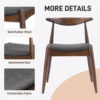 Set da pranzo minimalista in legno per 4 persone, set da 5 pezzi con tavolo rettangolare per piccoli spazi e 4 sedie imbottite per cucina