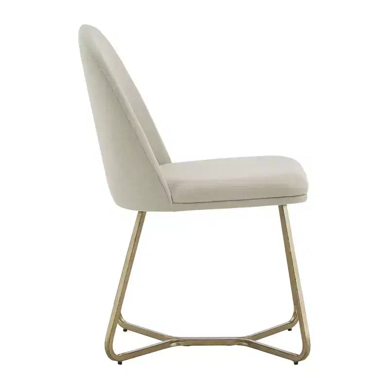 Tavolo da pranzo rotondo Jolana 45 con piano in rovere e finitura nera e set di sedie da pranzo rivestite in lino - iNSPIRE Q