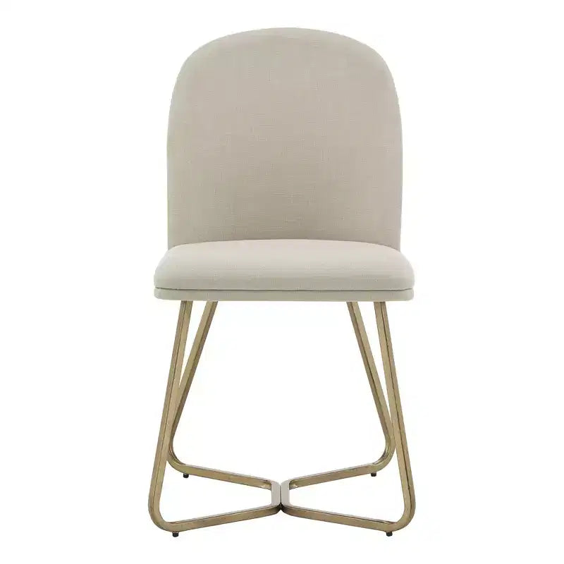 Tavolo da pranzo rotondo Jolana 45 con piano in rovere e finitura nera e set di sedie da pranzo rivestite in lino - iNSPIRE Q
