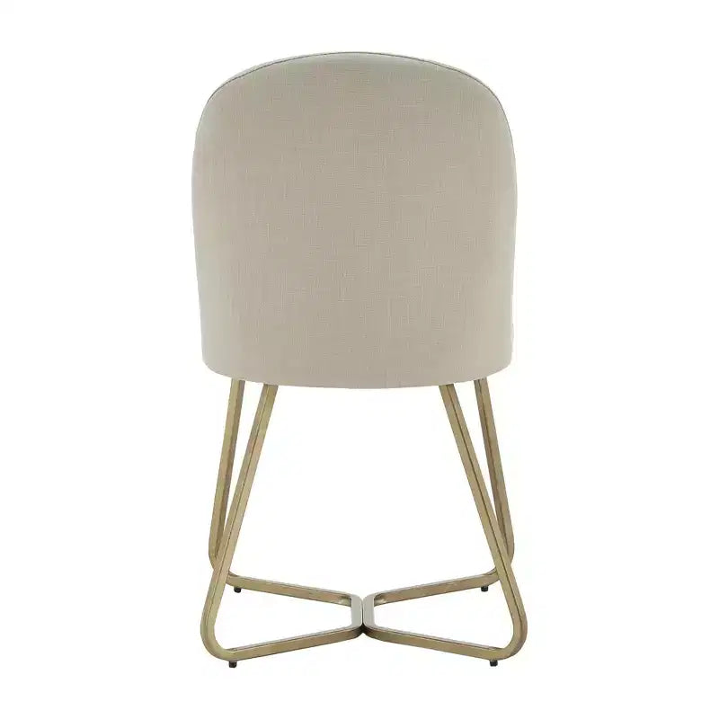 Tavolo da pranzo rotondo Jolana 45 con piano in rovere e finitura nera e set di sedie da pranzo rivestite in lino - iNSPIRE Q
