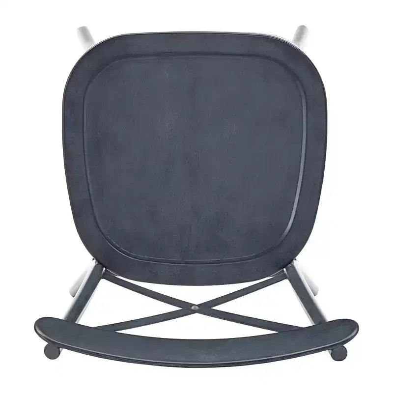 Set tavolo da pranzo rotondo Jolana da 45" con piano in quercia e finitura nera e sedie in metallo con schienale a X - iNSPIRE Q