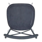 Set tavolo da pranzo rotondo Jolana da 45" con piano in quercia e finitura nera e sedie in metallo con schienale a X - iNSPIRE Q