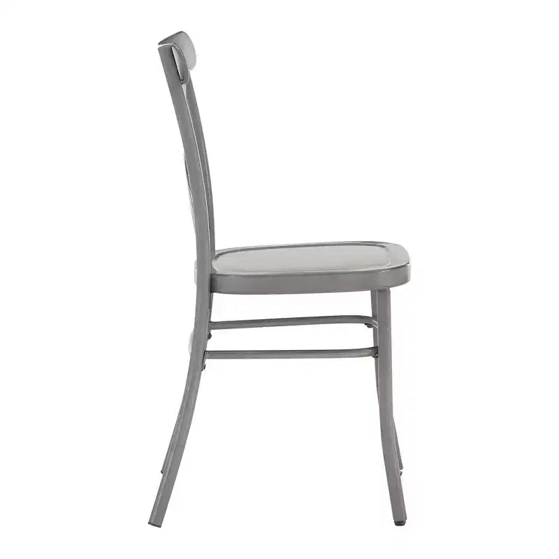 Set tavolo da pranzo rotondo Jolana da 45" con piano in quercia e finitura nera e sedie in metallo con schienale a X - iNSPIRE Q