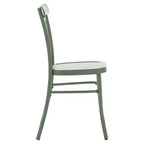 Set tavolo da pranzo rotondo Jolana da 45" con piano in quercia e finitura nera e sedie in metallo con schienale a X - iNSPIRE Q