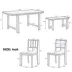 Set tavolo da pranzo ModernLuxe da 6 pezzi, set per sala da pranzo per 6 persone, set tavolo da cucina per famiglia con sedie da pranzo imbottite ergonomiche e panca