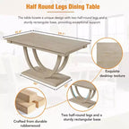 Set da pranzo da 6 pezzi, tavolo da pranzo per 6 persone, set da cucina per famiglie con sedie da pranzo imbottite ergonomiche e panca - ModernLuxe