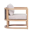 Set da giardino Christopher Knight Home Susan 4 pezzi in legno di acacia stile rustico con sedute in rattan e tavolo a doghe