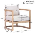 Set da giardino Christopher Knight Home Susan 4 pezzi in legno di acacia stile rustico con sedute in rattan e tavolo a doghe