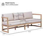 Set da giardino Christopher Knight Home Susan 4 pezzi in legno di acacia stile rustico con sedute in rattan e tavolo a doghe