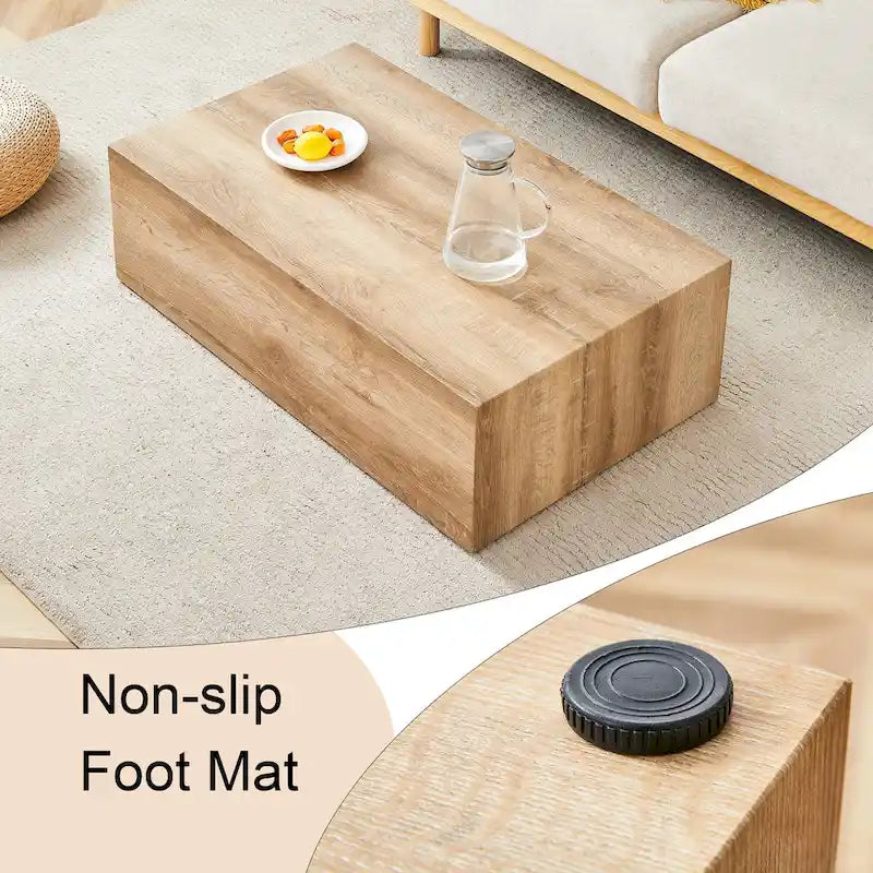Tavolino Rettangolare con Finitura Effetto Marmo, Struttura in MDF