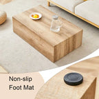 Tavolino Rettangolare con Finitura Effetto Marmo, Struttura in MDF