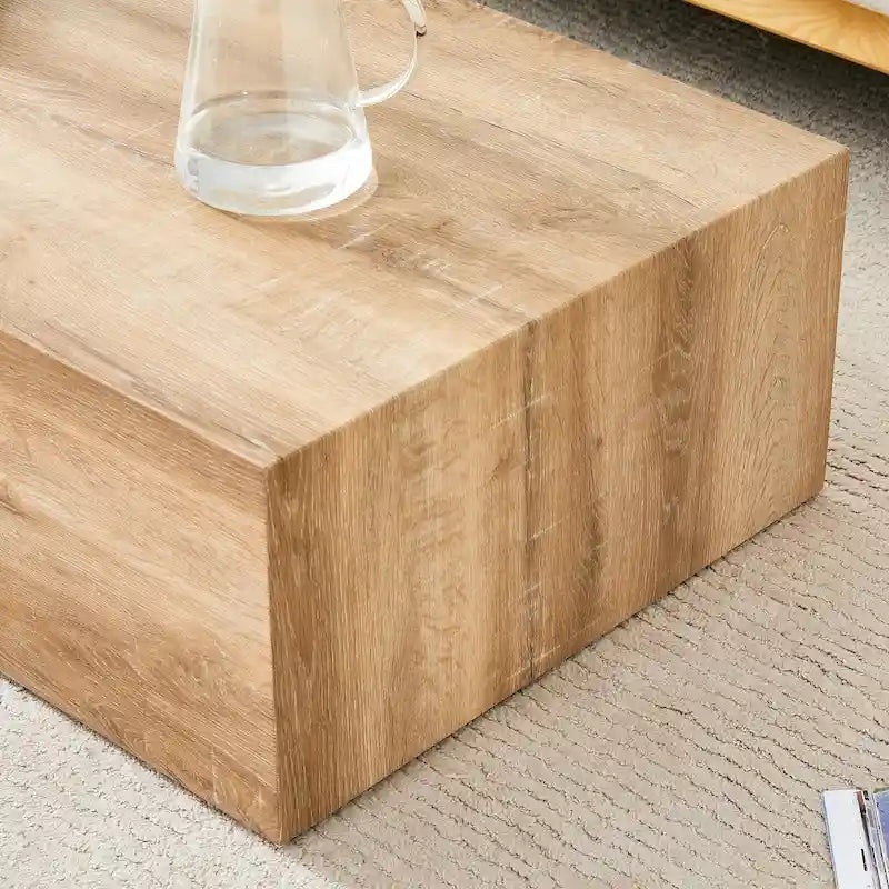 Tavolino Rettangolare con Finitura Effetto Marmo, Struttura in MDF