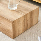 Tavolino Rettangolare con Finitura Effetto Marmo, Struttura in MDF