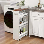 Carrello Portaoggetti a 4 Ripiani con Ruote – Organizer Sottile per Cucina