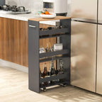 Carrello Portaoggetti a 4 Ripiani con Ruote – Organizer Sottile per Cucina