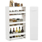 Carrello Portaoggetti a 4 Ripiani con Ruote – Organizer Sottile per Cucina