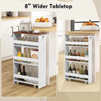 Carrello Portaoggetti a 4 Ripiani con Ruote – Organizer Sottile per Cucina