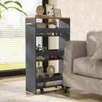 Carrello Portaoggetti a 4 Ripiani con Ruote – Organizer Sottile per Cucina
