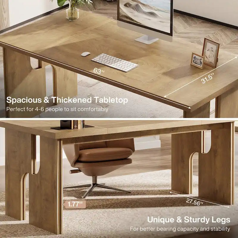 Scrivania rettangolare da ufficio da 160 cm con ripiano in MDF e gambe in metallo