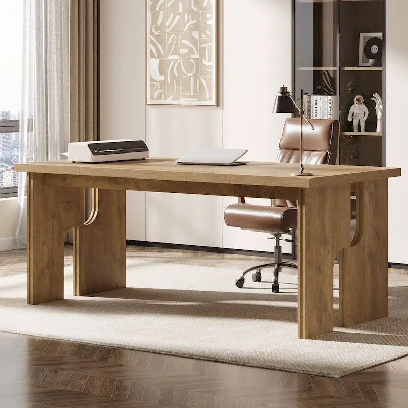 Scrivania rettangolare da ufficio da 160 cm con ripiano in MDF e gambe in metallo