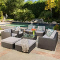Santa Rosa 9pc All-Weather Wicker Patio Chat Set - Christopher Knight Home
