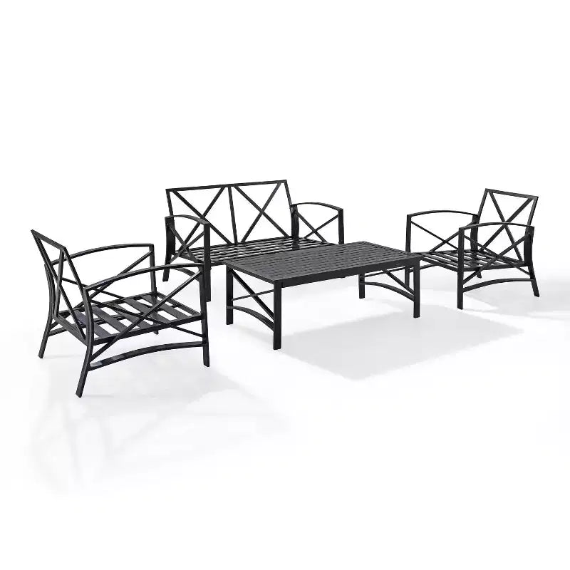 Set da salotto da esterno Kaplan, 4 pezzi - Crosley