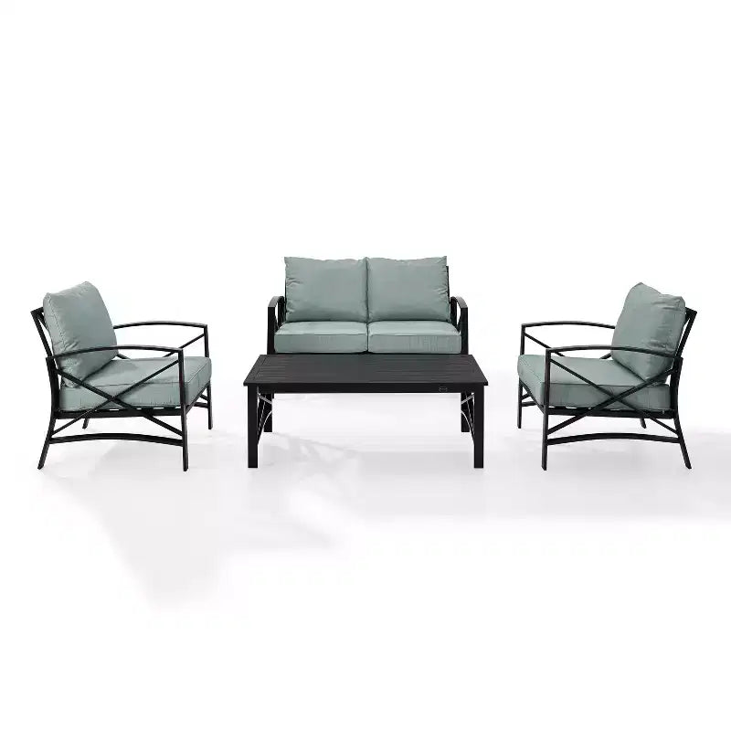 Set da salotto da esterno Kaplan, 4 pezzi - Crosley