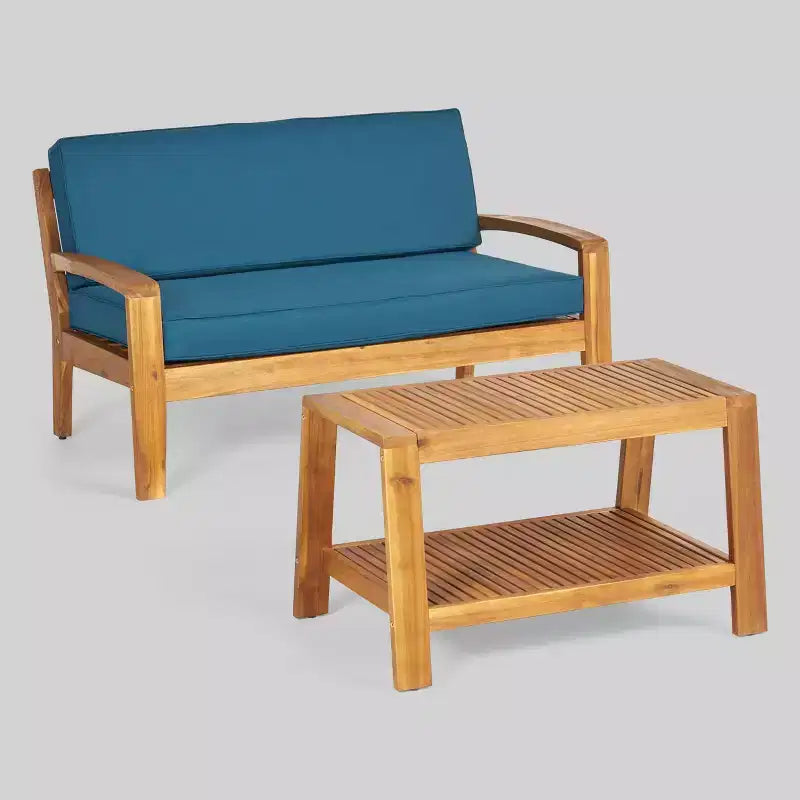 Set da conversazione per patio Grenada in legno di acacia 2 pz - Christopher Knight Home