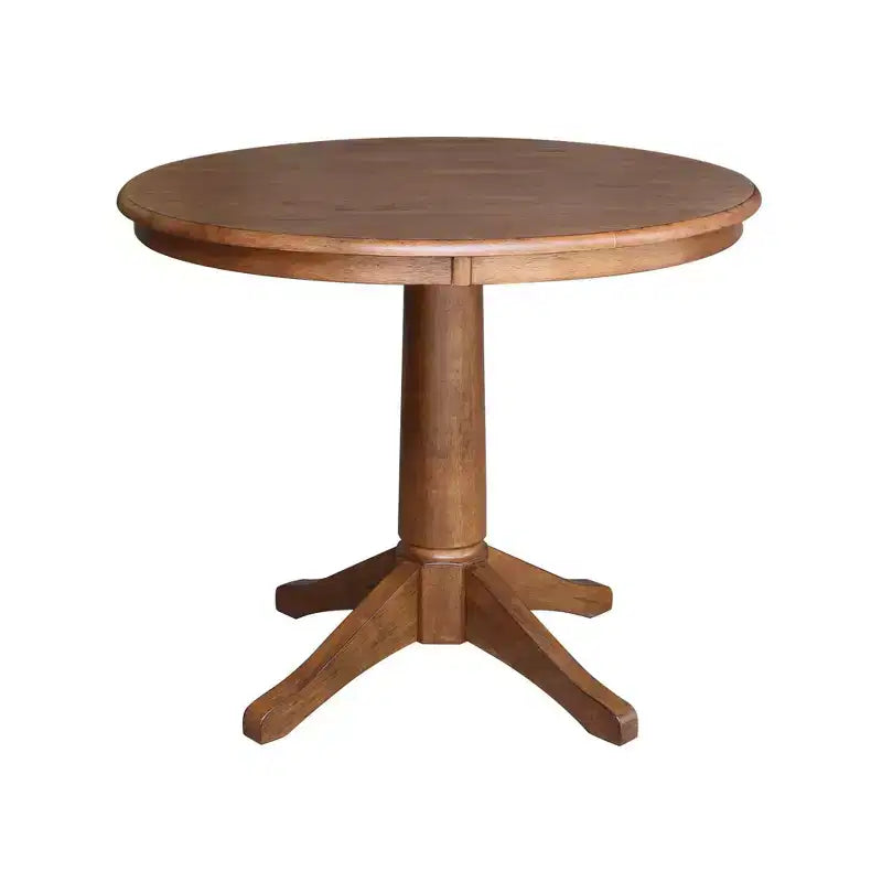 Tavolo a piedistallo rotondo David 36" con 2 sedie a schienale a X - International Concepts