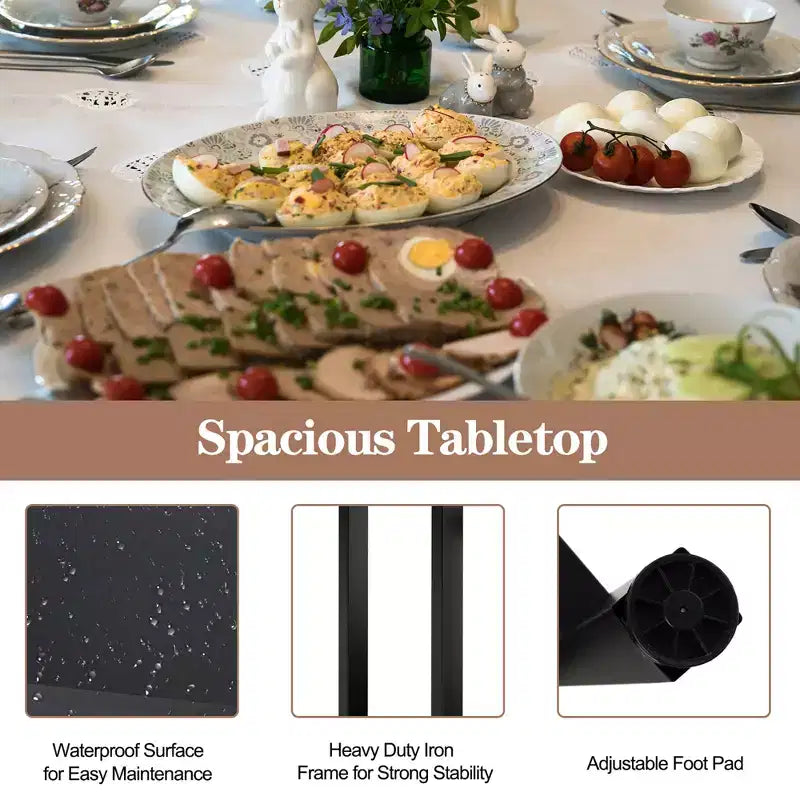 Set bar Costway da 3 pezzi, tavolo da colazione ad altezza bancone con sgabelli