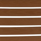 Set tavolo da patio 3 pezzi Emma e Oliver - Lamelle in poly teak sintetico - Tavolo quadrato da 35 con telaio in acciaio con 2 sedie impilabili in finto teak