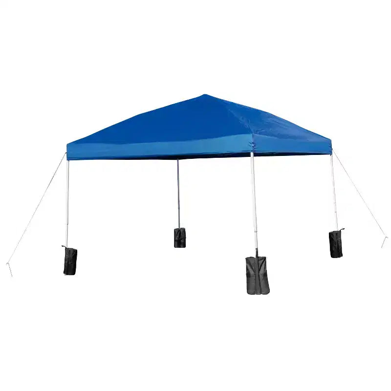 Set tenda pieghevole portatile per eventi/tailgate Flash Furniture - gazebo pop-up con ruote 3x3 m, tavolo pieghevole da 1,8 m, 4 sedie pieghevoli