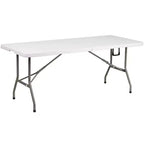Set da tenda portatile Flash Furniture per portellone/eventi - Tenda a baldacchino a comparsa 10'x10', tavolo pieghevole a due ante da 6 piedi, set di 4 sedie pieghevoli
